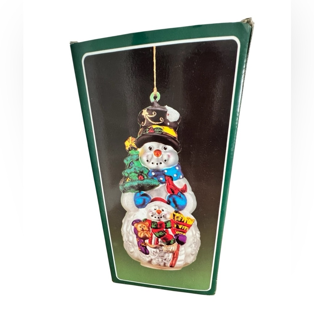 Kurt S Adler Snowman Mercury Blown Glass Christmas Ornament Figure